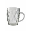 2x BICCHIERE VETRO BOCCALE BIRRA TRASPARENTE CON MANICO CL.55 tazze colazione