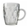 2x BICCHIERE VETRO BOCCALE BIRRA TRASPARENTE CON MANICO CL.55 tazze...