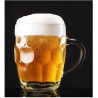 2x BICCHIERE VETRO BOCCALE BIRRA TRASPARENTE CON MANICO CL.55 tazze...