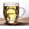 4x BICCHIERE VETRO BOCCALE BIRRA TRASPARENTE CON MANICO CL.55 tazze...