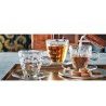 4x BICCHIERE VETRO BOCCALE BIRRA TRASPARENTE CON MANICO CL.55 tazze...