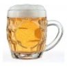 4x BICCHIERE VETRO BOCCALE BIRRA TRASPARENTE CON MANICO CL.55 tazze...