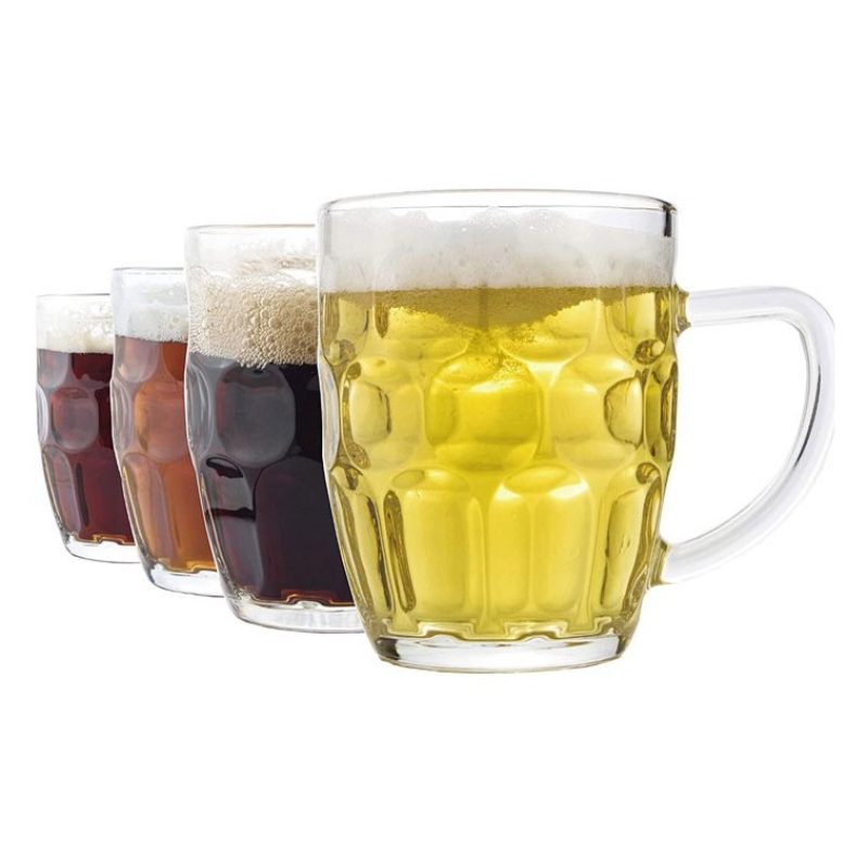 Confezione 3 Calici birra con manico 30 cl tazze colazione MUG in v...