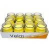 Lumar SET 12 CANDELE PROFUMEATE in VASETTO VETRO BANANA AMBIENTE 7X...