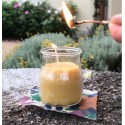 SET 12 CANDELE PROFUMEATE in VASETTO VETRO BANANA AMBIENTE 7X5,5 CM ESTATE