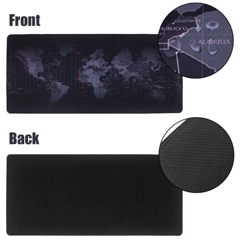 Mousepad tappetino XXL 900x400x3mm Mappa del Mondo mouse mat tappeto laptop game