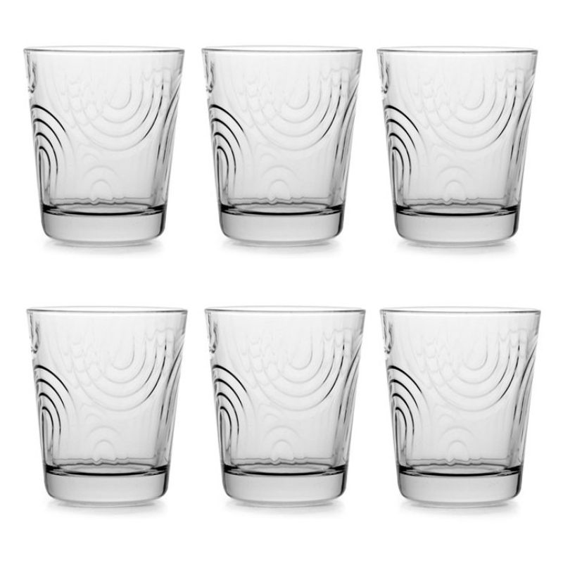 Hongu SET 6 BICCHIERI IN VETRO DA ACQUA COCKTAIL 27 CL CASA RISTORA...