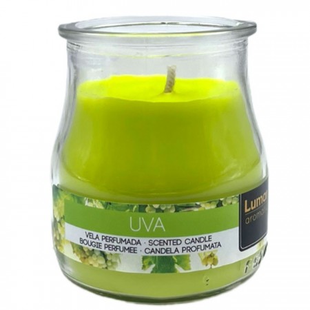 SET 12 CANDELE PROFUMEATE in VASETTO VETRO UVA AMBIENTE 7X5,5 CM ESTATE