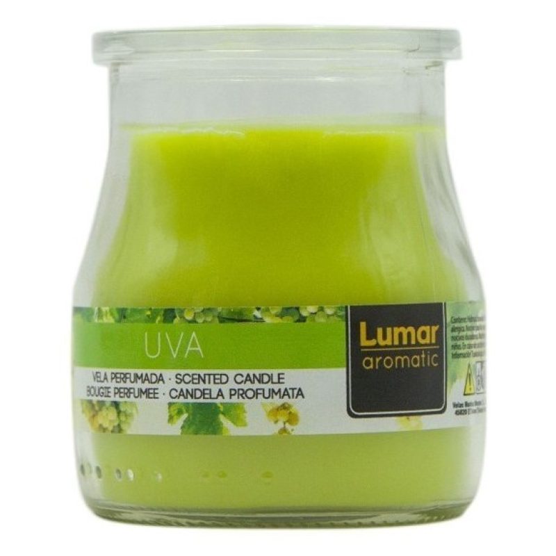 SET 12 CANDELE PROFUMEATE in VASETTO VETRO UVA AMBIENTE 7X5,5 CM ES...