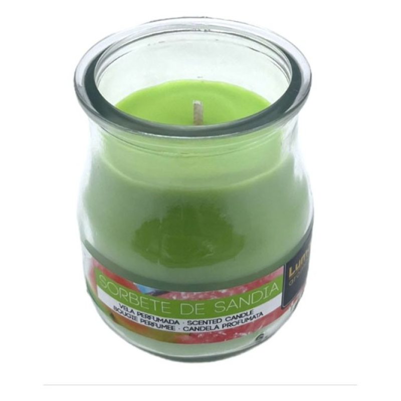 Lumar SET 12 CANDELE PROFUMEATE in VASETTO VETRO ANGURIA AMBIENTE 7...