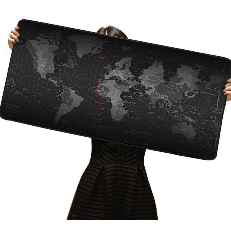 Mousepad tappetino XXL 900x400x3mm Mappa del Mondo mouse mat tappeto laptop game