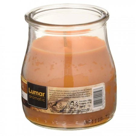 SET 12 CANDELE PROFUMEATE in VASETTO VETRO CANNELLA AMBIENTE 7X5,5 CM ESTATE