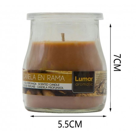 SET 12 CANDELE PROFUMEATE in VASETTO VETRO CANNELLA AMBIENTE 7X5,5 CM ESTATE