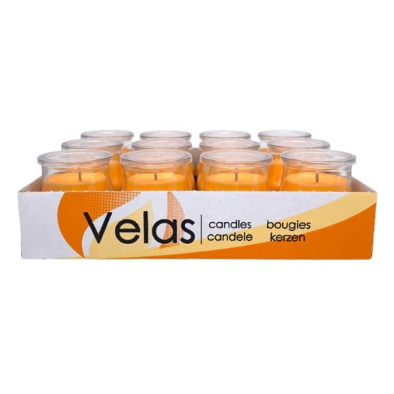 Generico SET 12 CANDELE PROFUMEATE in VASETTO VETRO FRUTTI TROPICAL...