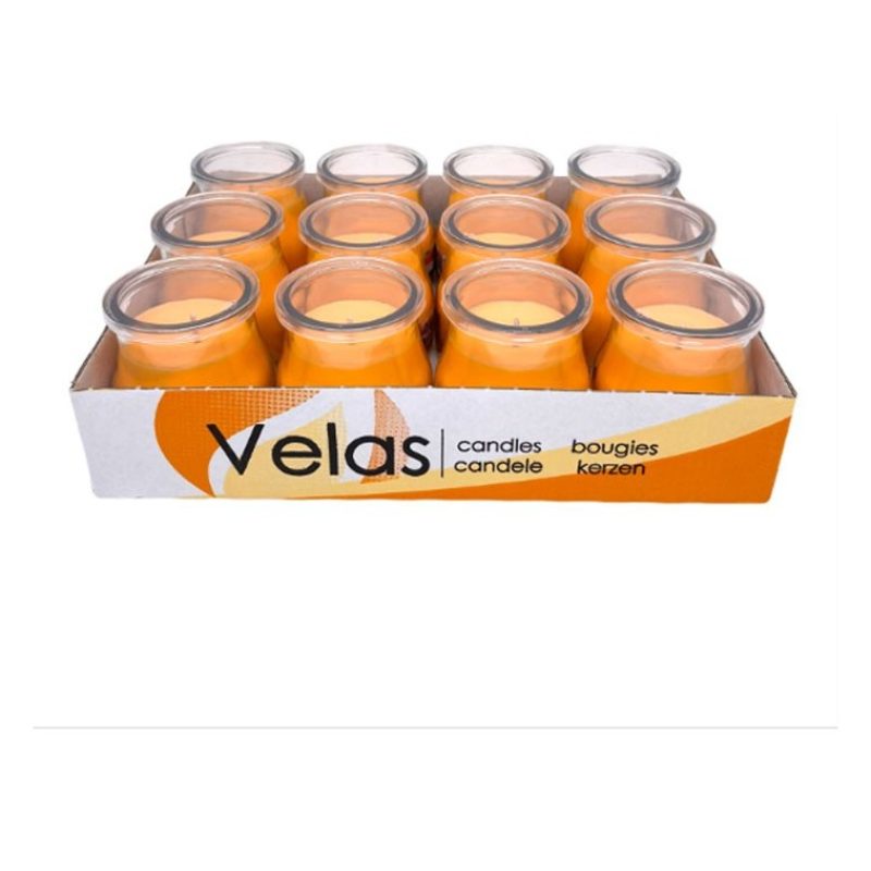 Generico SET 12 CANDELE PROFUMEATE in VASETTO VETRO FRUTTI TROPICAL...