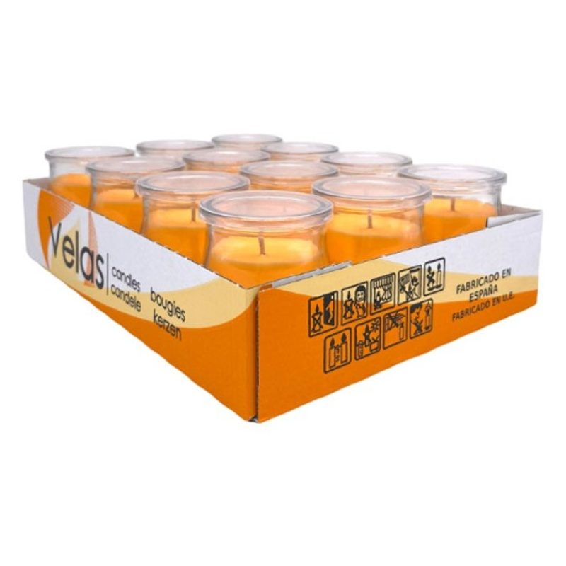 Generico SET 12 CANDELE PROFUMEATE in VASETTO VETRO FRUTTI TROPICAL...