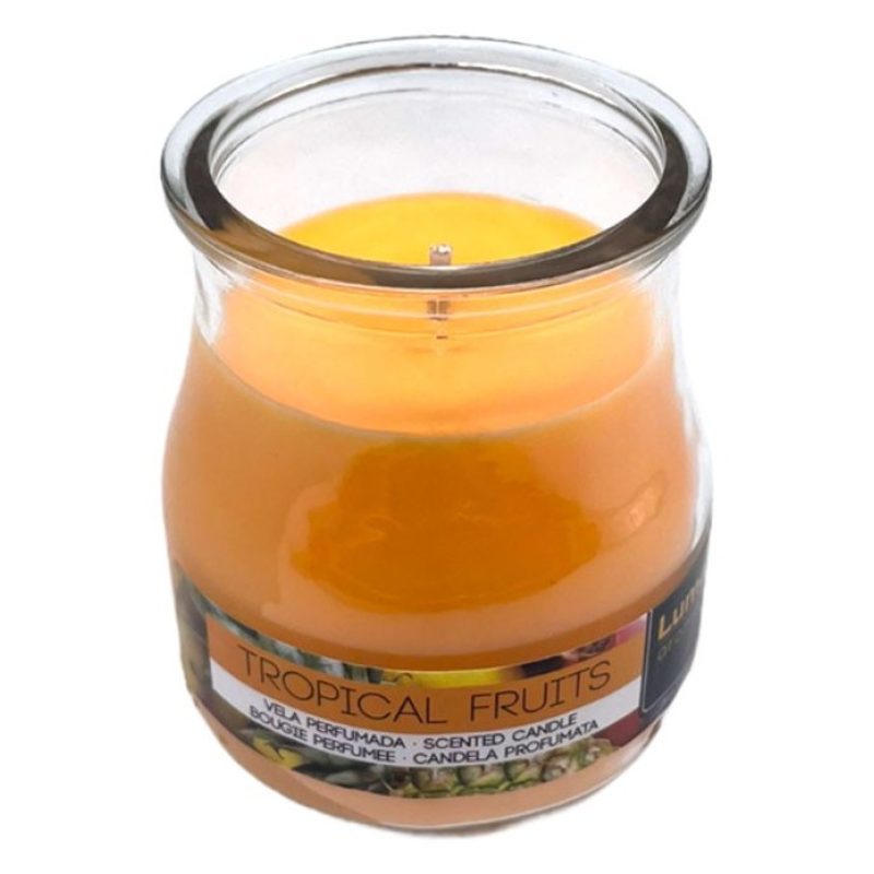 Generico SET 12 CANDELE PROFUMEATE in VASETTO VETRO FRUTTI TROPICAL...