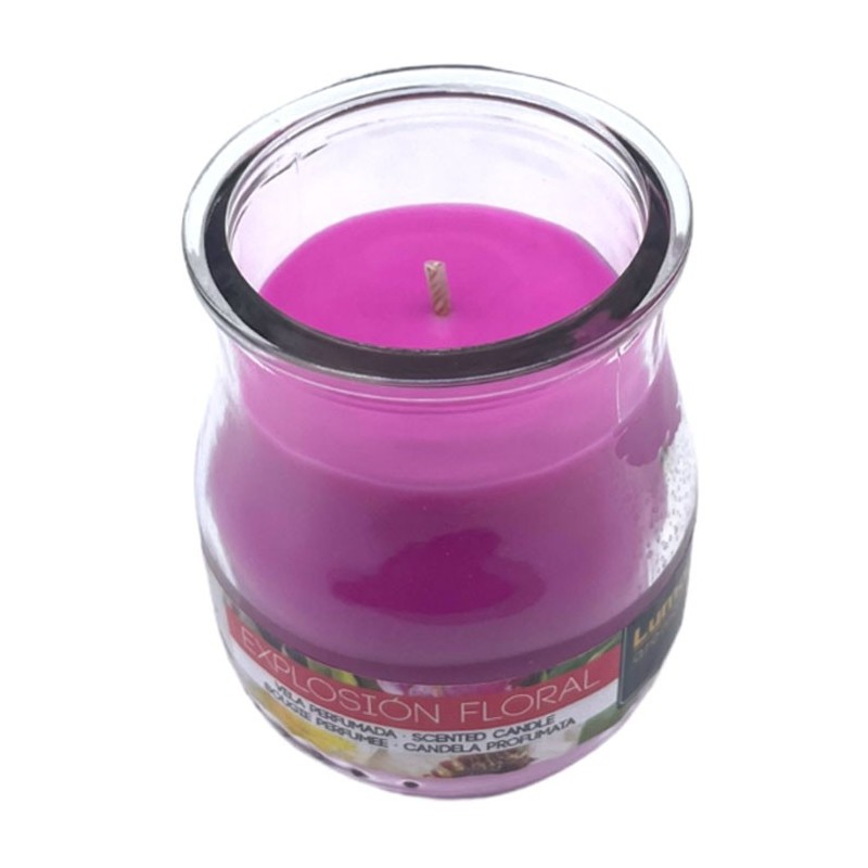 Generico SET 12 CANDELE PROFUMEATE in VASETTO VETRO ESPLOSIONE FLOR...