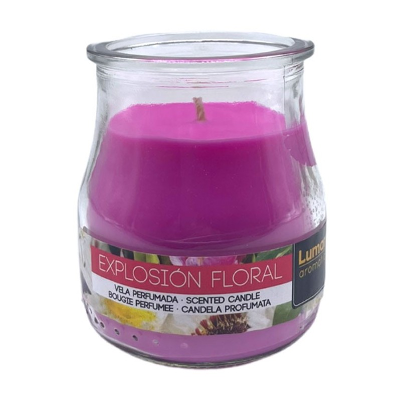 Generico SET 12 CANDELE PROFUMEATE in VASETTO VETRO ESPLOSIONE FLOR...