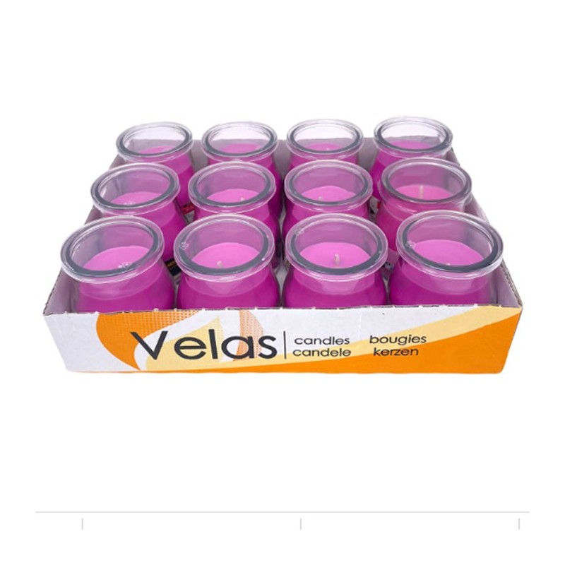 Generico SET 12 CANDELE PROFUMEATE in VASETTO VETRO ESPLOSIONE FLOR...