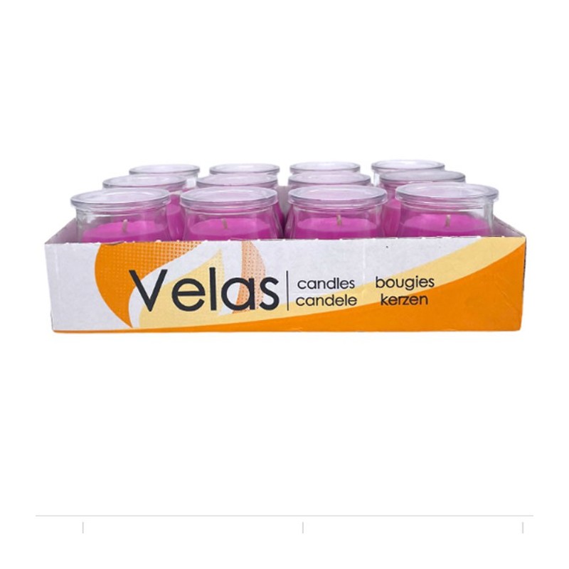 Generico SET 12 CANDELE PROFUMEATE in VASETTO VETRO ESPLOSIONE FLOR...