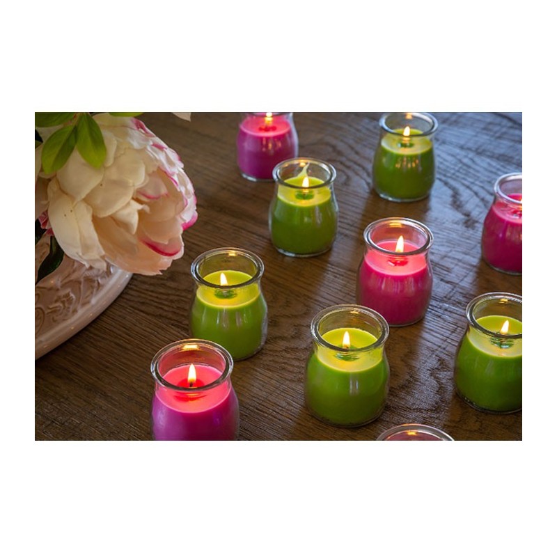 Generico SET 12 CANDELE PROFUMEATE in VASETTO VETRO LOLLIPOP AMBIEN...