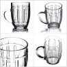 2x BICCHIERE VETRO BOCCALE BIRRA TRASPARENTE CON MANICO CL.50 tazze...