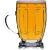 4x BICCHIERE VETRO BOCCALE BIRRA TRASPARENTE CON MANICO CL.50 tazze...