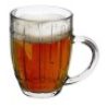 4x BICCHIERE VETRO BOCCALE BIRRA TRASPARENTE CON MANICO CL.50 tazze...