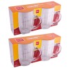 4x BICCHIERE VETRO BOCCALE BIRRA TRASPARENTE CON MANICO CL.50 tazze...