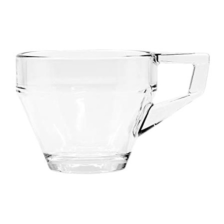 SET 6 Tazze tazzine espresso caffè cappuccino tè latte vetro trasparente 200ml