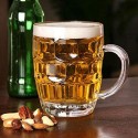Confezione 3 Calici birra con manico 30 cl tazze colazione MUG in vetro boccali