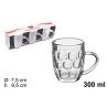 Confezione 3 Calici birra con manico 30 cl tazze colazione MUG in v...