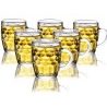 Confezione 6 Calici birra con manico 30 cl tazze colazione MUG in v...
