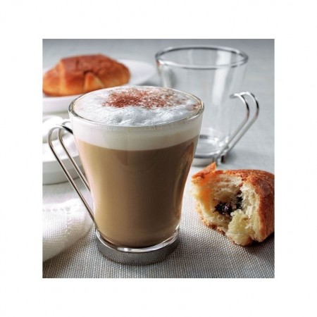 SET 6 Tazze tazzine espresso caffè cappuccino tè latte vetro trasparente 200ml