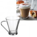 SET 12 Tazze tazzine espresso caffè cappuccino tè latte vetro trasparente 200ml