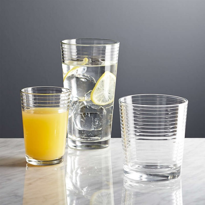 Hongu SET 3 BICCHIERI IN VETRO DA ACQUA VINO COCKTAIL 23 CL Bar Cas...