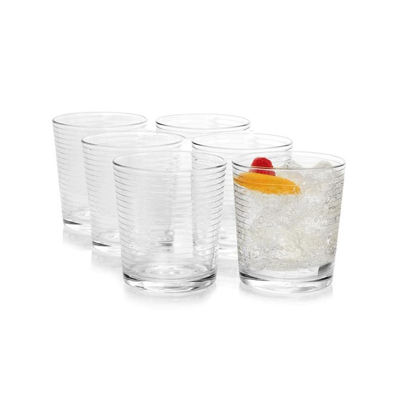 Hongu SET 6 BICCHIERI IN VETRO DA ACQUA VINO COCKTAIL 23 CL Bar Cas...