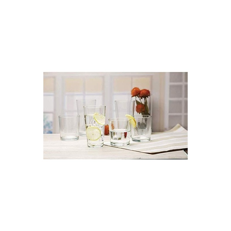 Hongu SET 6 BICCHIERI IN VETRO DA ACQUA VINO COCKTAIL 23 CL Bar Cas...