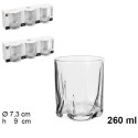 SET 6 BICCHIERI IN VETRO PER ACQUA VINO COCKTAI 26 CL CASA RISTORANTE BAR PUB