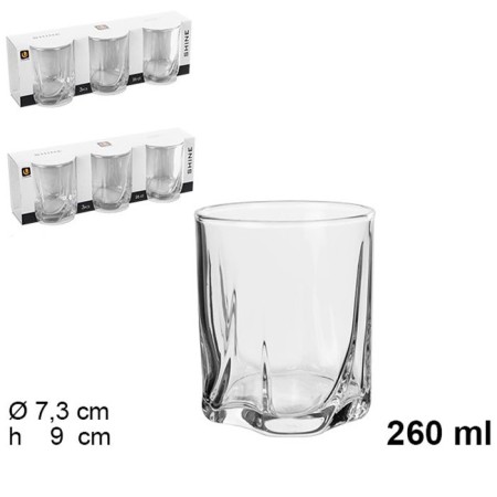 SET 6 BICCHIERI IN VETRO PER ACQUA VINO COCKTAI 26 CL CASA RISTORANTE BAR PUB
