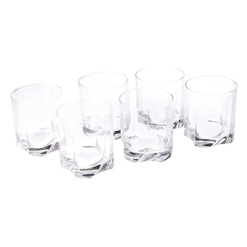 Hongu SET 6 BICCHIERI IN VETRO PER ACQUA VINO COCKTAI 170ml CASA RI...