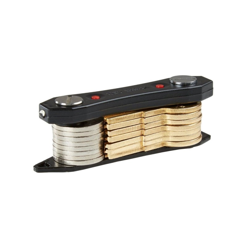 Portachiavi multifunzione organizzatore Luce LED apribottiglie con batteria nero