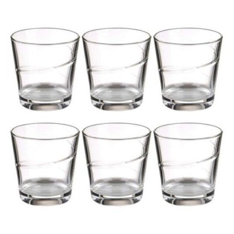 Hongu SET 6 BICCHIERI IN VETRO PER ACQUA VINO BIBITA CASA RISTORANT...
