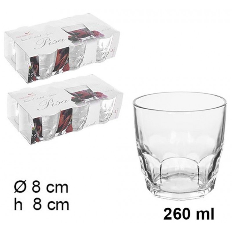 SET 12 BICCHIERI IN VETRO PER ACQUA VINO COCKTAI 26 CL CASA RISTORA...