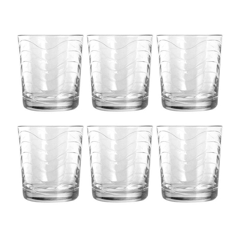 SET 6 BICCHIERI IN VETRO DA ACQUA VINO BIBITA 26 CL CASA RISTORANTE BAR PUB
