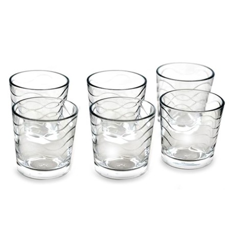 SET 6 BICCHIERI IN VETRO DA ACQUA VINO BIBITA 26 CL CASA RISTORANTE BAR PUB