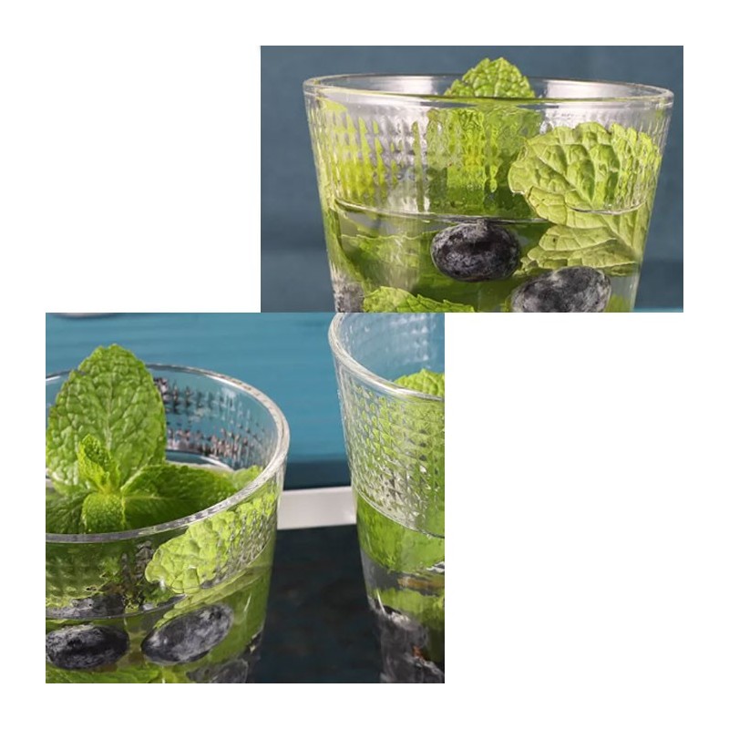 Hongu SET 6 BICCHIERI IN VETRO DA ACQUA VINO 26CL CASA RISTORANTE D...