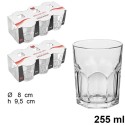 SET 12 BICCHIERI IN VETRO PER ACQUA VINO COCKTAIL 255 ml CASA RISTORANTE BAR PUB