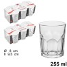 SET 12 BICCHIERI IN VETRO PER ACQUA VINO COCKTAIL 255 ml CASA RISTO...